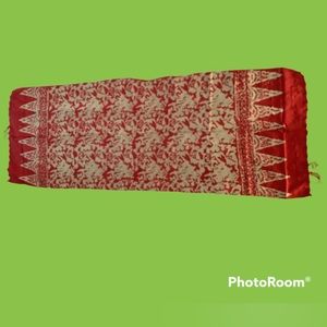 Batik Rayon Scarf with Fringe, 20” x 60”, 100% Rayon, NWT
